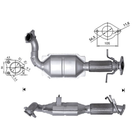 CAT e DPF Magnaflow a montaggio diretto Catalizzatore Magnaflow per FORD | race-shop.it