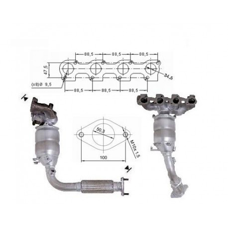 CAT e DPF Magnaflow a montaggio diretto Catalizzatore Magnaflow per FORD | race-shop.it