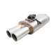 Universal valve mufflers Varex exhaust valve muffler 5.5"x9.5"x15" Flanged Inlet 2.5", Twin Double-Wall Tip 3" | race-shop.it