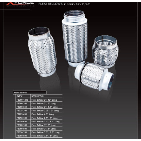 Exhaust flex pipe Standard (SS201) Exhaust flex pipe 63x76mm, stainless | race-shop.it