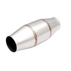 2.5" Metallic High-Flow Racing Catalytic Converter (100 Cell) - Round