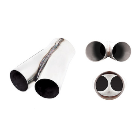 Riduttori a Y Merge Pipe From Twin 2" To 2.5", Stainless Steel | race-shop.it