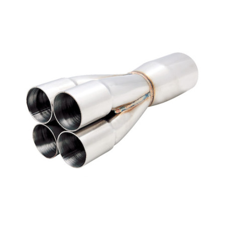 Flange Stainless Steel 4-1 Collector, From 4 x 1-3/4″ To Single 3″ | race-shop.it
