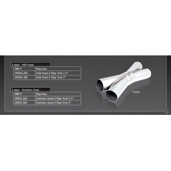 XFORCE X-pipe in acciaio inox 76 mm