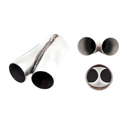 XFORCE tubo a Y in acciaio inox 2× 63 → 76 mm