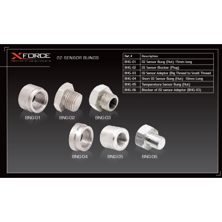 Adattatori e le sonde lambda XFORCE adattatore sonda lambda, lunghezza 15 mm | race-shop.it