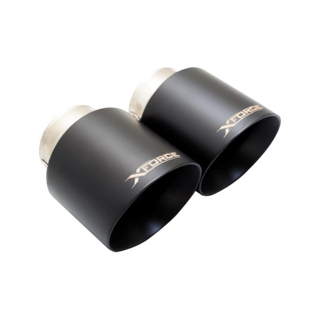 Sistemi di scarico XFORCE XForce 4" Tips for VOLKSWAGEN GOLF 2010-2013 GTI MK 6, black | race-shop.it