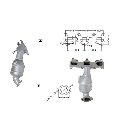 CAT e DPF Magnaflow a montaggio diretto Catalizzatore Magnaflow per HYUNDAI | race-shop.it