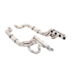 XForce 1"7/8 Header + High-Flow Catalytic Converters for FORD MUSTANG 2018- GT FASTBACK 5.0L (track only)