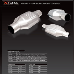 2.5" Ceramic High-Flow Racing Catalytic Converter (100cell) - Oval