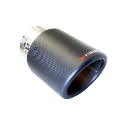 XForce 4" Tips for VOLKSWAGEN GOLF 2010-2013 GTI MK 6, carbon fibre (pair)