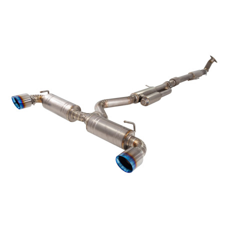 Sistemi di scarico XFORCE XForce 3" Cat-Back System, Titanium + Burnt Blue Tips for TOYOTA YARIS 2021- GR | race-shop.it