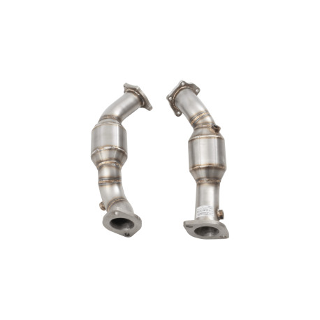 Down pipes e dump pipes 2.5" Downpipes with High-Flow Catalytic Converters (track only) for KIA STINGER 2017- GT 3.3L V6 TWIN TURBO RWD | race-shop.it