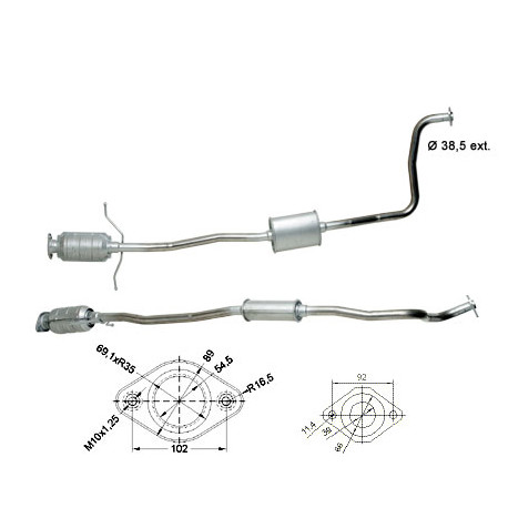 CAT e DPF Magnaflow a montaggio diretto Catalizzatore Magnaflow per MAZDA | race-shop.it