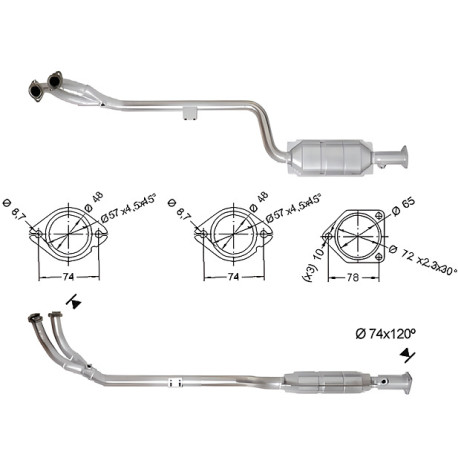 CAT e DPF Magnaflow a montaggio diretto Catalizzatore Magnaflow per MERCEDES | race-shop.it