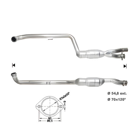 CAT e DPF Magnaflow a montaggio diretto Catalizzatore Magnaflow per MERCEDES | race-shop.it