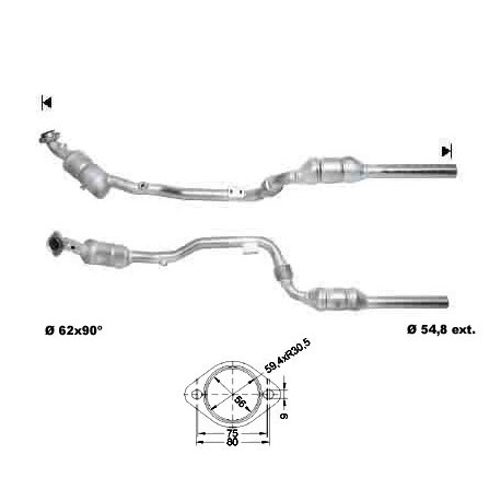 CAT e DPF Magnaflow a montaggio diretto Catalizzatore Magnaflow per MERCEDES | race-shop.it