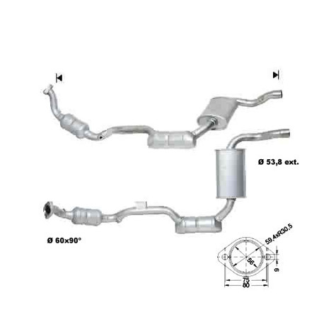 CAT e DPF Magnaflow a montaggio diretto Catalizzatore Magnaflow per MERCEDES | race-shop.it