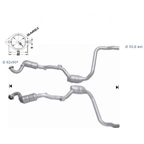 CAT e DPF Magnaflow a montaggio diretto Catalizzatore Magnaflow per MERCEDES | race-shop.it