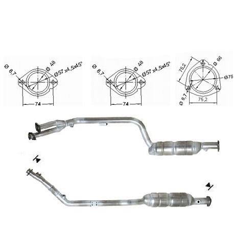 CAT e DPF Magnaflow a montaggio diretto Catalizzatore Magnaflow per MERCEDES | race-shop.it