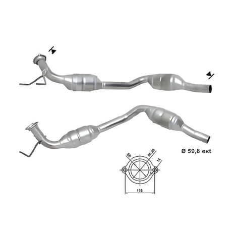 CAT e DPF Magnaflow a montaggio diretto Catalizzatore Magnaflow per MERCEDES | race-shop.it