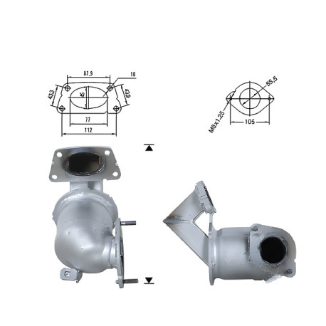 CAT e DPF Magnaflow a montaggio diretto Catalizzatore Magnaflow per RENAULT | race-shop.it