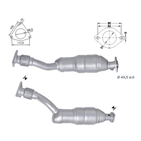 CAT e DPF Magnaflow a montaggio diretto Catalizzatore Magnaflow per RENAULT | race-shop.it