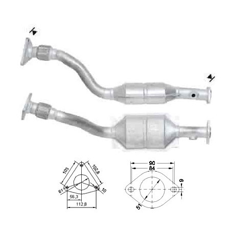 CAT e DPF Magnaflow a montaggio diretto Catalizzatore Magnaflow per RENAULT | race-shop.it