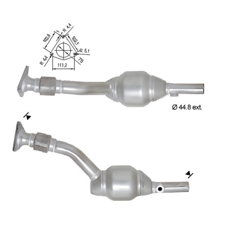 CAT e DPF Magnaflow a montaggio diretto Catalizzatore Magnaflow per RENAULT | race-shop.it