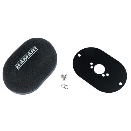 Filtri aria per carburatori RAMAIR domed carb air filter with baseplate to fit SU HS4, HIF4, HIF38 (Mini Offset) | race-shop.it