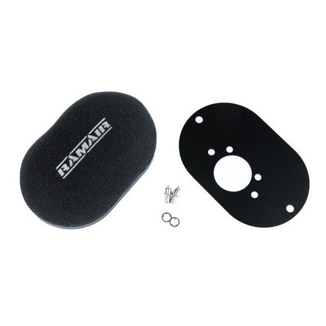 Filtri aria per carburatori RAMAIR domed carb air filter with baseplate to fit SU HS6 (Mini Offset) | race-shop.it