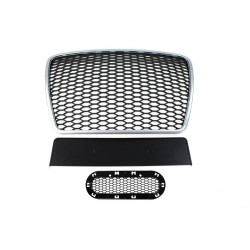 Griglia Audi A6 C6 RS-Style Argento-Nero opaco 09-11 DANNEGGIATO