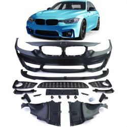 Paraurti anteriore sportivo + spoiler spada adatto a BMW Serie 3 F30 F31 F80 11-19 INCOMPLETO