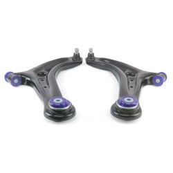 SuperPro Front Lower Control Arm Assembly Kit Offset + Ball Joint for Ford Fiesta, Mazda 2