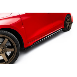 MAXTON DESIGN Street Pro diffusori minigonne per Audi RS3 Sedan 8Y Facelift, nero-rosso + alette lucide
