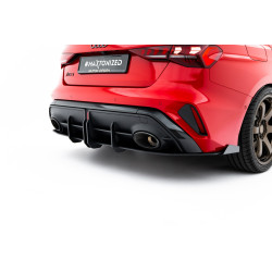 MAXTON DESIGN Street Pro alette diffusore posteriore per Audi RS3 Sedan 8Y Facelift, rosso + alette lucide