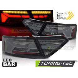 Fanali posteriori LED BAR SMOKE SEQ compatibili con AUDI A5 11-16 OEM BULB