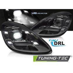 Fari LED neri compatibili con PORSCHE BOXSTER CAYMAN 718 2016-