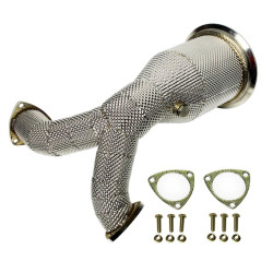 Downpipe with heat shield for Audi A6 C8 55TFSI, EA839 motor, 2018+