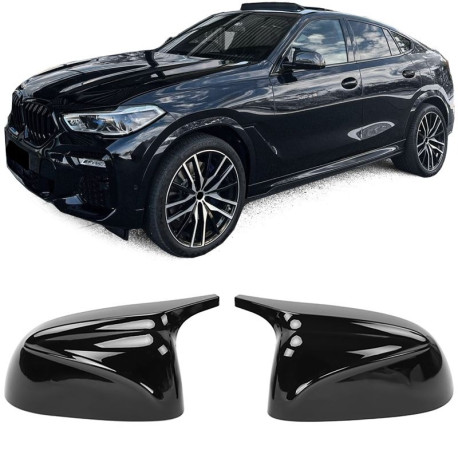 Specchietti retrovisori Copri specchietti neri lucidi per BMW X6 G06 | race-shop.it