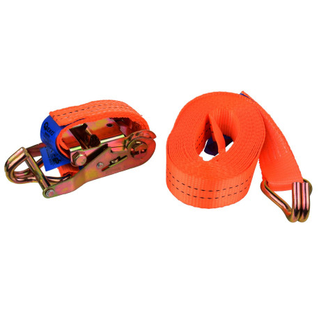 Tiranti a cricchetto Ratchet Tie Down Strap with J Hooks 6m/2T/35mm | race-shop.it