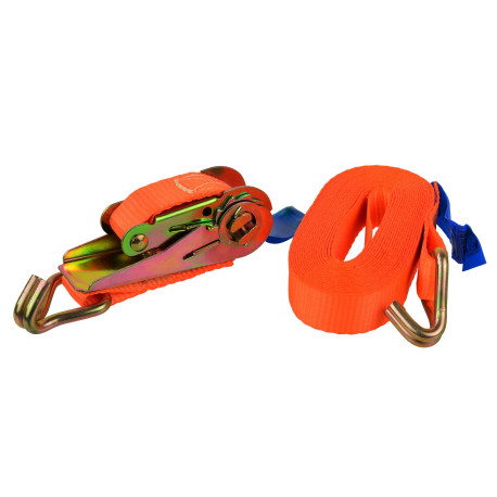 Tiranti a cricchetto Ratchet Tie Down Strap with J Hooks 5m/1T/25mm | race-shop.it