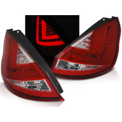 FANALI POSTERIORI A LED FORD FIESTA MK7 08-12 HB ROSSO BIANCO LED BARRA