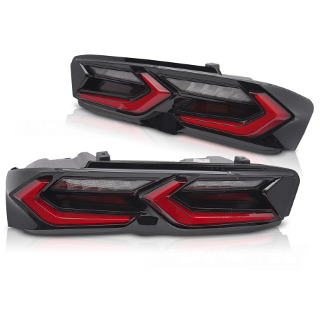 Fari FANALI POSTERIORI LED ROSSI NERI per CHEVROLET CAMARO 19-23 | race-shop.it