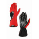Guanti da gara OMP KS-3 my2026 (cuciture esterne), rosso/nero