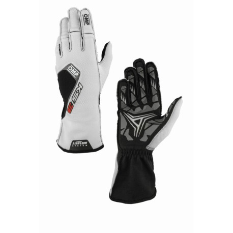 Guanti Guanti da karting OMP KS-3 my2026 (cuciture esterne), bianco/nero | race-shop.it