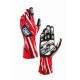 Guanti Guanti da gara OMP KS-4 ART my2026 (cuciture interne), rosso/bianco | race-shop.it