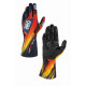 Guanti da karting OMP KS-4 ART my2026 (cuciture interne), nero/arancione