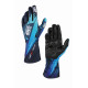 Guanti da karting OMP KS-4 ART my2026 (cuciture interne), nero/ciano
