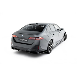 MAXTON DESIGN splitter posteriore per BMW 5 / i5 M-Pack Sedan / Touring G60 / G61 (con barre verticali), nero lucido, V2